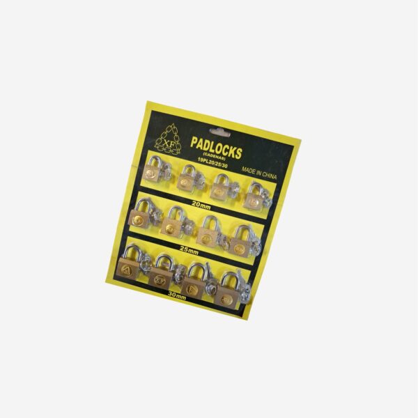 Padlocks Card Of 12 Assorted