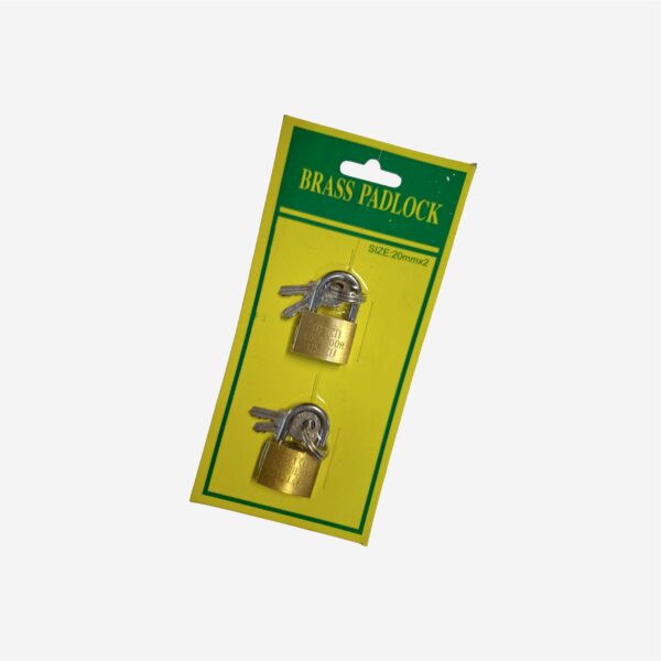 8898-BRASS PADLOCK 20MM-2PCS Brass Padlock 20mm 2 Piece