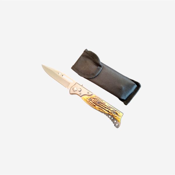 9940-3-POCKET KNIFE-10CM BLADE-PRESS BUTTON WITH POUCH Pocket Knife 10cm Blade Press Button with Pouch